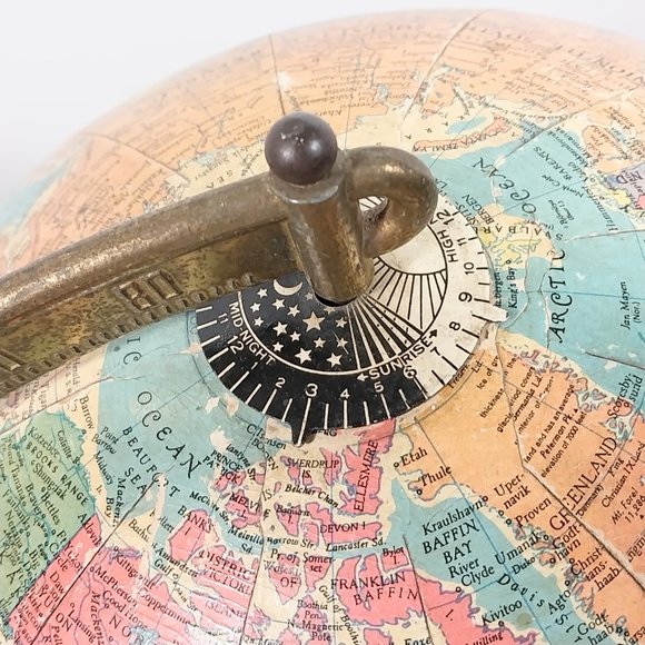 Vintage 1950s REPLOGLE 10 Inch Earth Reference Globe On Stand #1342 - Picture 14 of 16